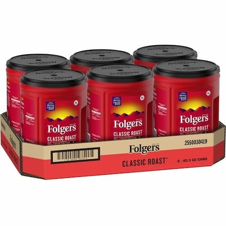 Folgers Coffee, Classic, Med Roast, 40.3oz Can, BN FOL30419PL